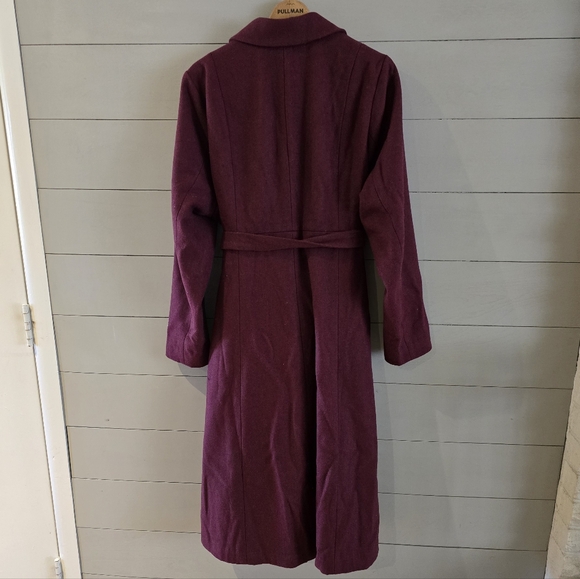 Torrid Plus Size 2X Red Zinfandel Belted Wool Trench Coat Jacket NEW NWT - Picture 3 of 5